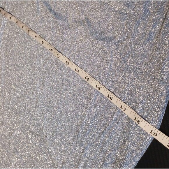 Naked Wardrobe Metallic Hourglass Midi Dress in Blue, Size‎ 1X - Picture 13 of 14